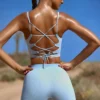 Mini shorts a vita alta FlexiRib in blu Mini shorts a vita alta FlexiRib in blu