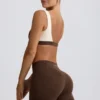 Mini shorts con arricciature in Pecan Marl Mini shorts con arricciature in Pecan Marl