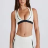 Mini shorts Soft Active a contrasto in avorio Mini shorts Soft Active a contrasto in avorio