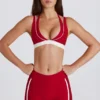 Mini shorts Soft Active a contrasto in rosso scuro Mini shorts Soft Active a contrasto in rosso scuro