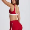 Mini shorts Soft Active a contrasto in rosso scuro Mini shorts Soft Active a contrasto in rosso scuro