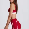 Mini shorts Soft Active a contrasto in rosso scuro Mini shorts Soft Active a contrasto in rosso scuro