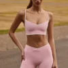 Mini shorts Soft Active avvolgenti a contrasto in rosa cipria Mini shorts Soft Active avvolgenti a contrasto in rosa cipria