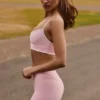 Mini shorts Soft Active avvolgenti a contrasto in rosa cipria Mini shorts Soft Active avvolgenti a contrasto in rosa cipria