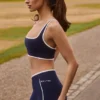 Mini shorts Soft Active con fascia incrociata a contrasto in blu navy classico Mini shorts Soft Active con fascia incrociata a contrasto in blu navy classico