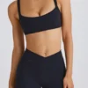 Mini shorts Soft Active con fascia incrociata in nero Mini shorts Soft Active con fascia incrociata in nero