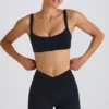 Mini shorts Soft Active con fascia incrociata in nero Mini shorts Soft Active con fascia incrociata in nero