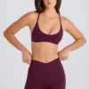 Mini shorts Soft Active con tasche e vita a V in bordeaux Mini shorts Soft Active con tasche e vita a V in bordeaux