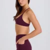 Mini shorts Soft Active con tasche e vita a V in bordeaux Mini shorts Soft Active con tasche e vita a V in bordeaux