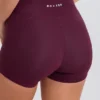 Mini shorts Soft Active con tasche e vita a V in bordeaux Mini shorts Soft Active con tasche e vita a V in bordeaux