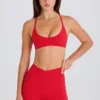 Mini shorts Soft Active con tasche e vita a V in rosso fragola Mini shorts Soft Active con tasche e vita a V in rosso fragola