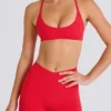 Mini shorts Soft Active con tasche e vita a V in rosso fragola Mini shorts Soft Active con tasche e vita a V in rosso fragola