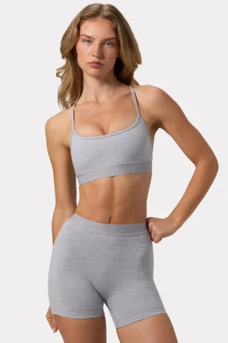 Mini shorts Soft Active in grigio melange Mini shorts Soft Active in grigio melange