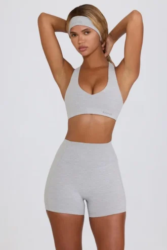 Mini shorts Soft Active in grigio melange