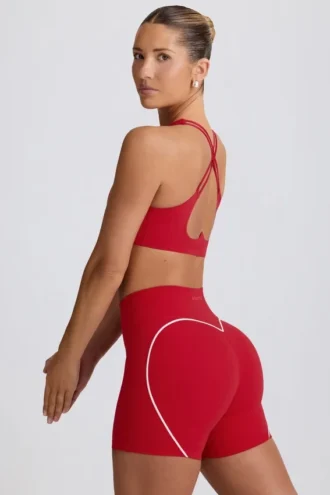Mini shorts Soft Active in rosso acceso