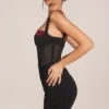 Miniabito con gonna drappeggiata e corsetto Miller in nero Miniabito con gonna drappeggiata e corsetto Miller in nero
