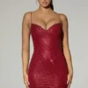 Mischa Vestito corto con scollo a cuore decorato in rosso Mischa Vestito corto con scollo a cuore decorato in rosso