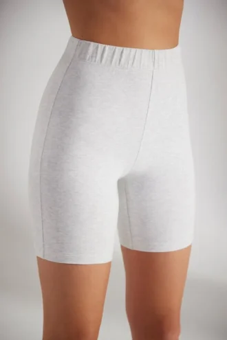 Morbidi shorts da ciclista in cotone grigio