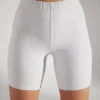 Morbidi shorts da ciclista in cotone grigio Morbidi shorts da ciclista in cotone grigio