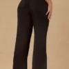 Pantaloni a gamba larga Hydra con lacci sul davanti in nero Pantaloni a gamba larga Hydra con lacci sul davanti in nero