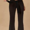 Pantaloni a gamba larga Hydra con lacci sul davanti in nero Pantaloni a gamba larga Hydra con lacci sul davanti in nero