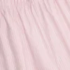 Pantaloni a gamba larga in popeline di cotone Dalila a righe rosa e bianche Pantaloni a gamba larga in popeline di cotone Dalila a righe rosa e bianche