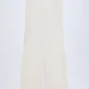 Pantaloni a gamba larga in popeline di cotone Dalila, colore bianco Pantaloni a gamba larga in popeline di cotone Dalila, colore bianco