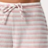 Pantaloni a vita bassa in jersey a costine a righe rosa Pantaloni a vita bassa in jersey a costine a righe rosa