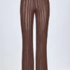 Pantaloni a zampa a vita media Selara in bronzo Pantaloni a zampa a vita media Selara in bronzo