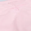 Pantaloni a zampa arricciati in jersey spazzolato rosa pallido melange Pantaloni a zampa arricciati in jersey spazzolato rosa pallido melange