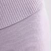 Pantaloni a zampa d’elefante con risvolto in maglia grossa color lavanda polverosa Pantaloni a zampa d’elefante con risvolto in maglia grossa color lavanda polverosa