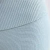 Pantaloni a zampa d’elefante con risvolto in maglia grossa color verde acqua polveroso Pantaloni a zampa d’elefante con risvolto in maglia grossa color verde acqua polveroso