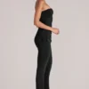 Pantaloni aderenti a vita media Lumi in nero Pantaloni aderenti a vita media Lumi in nero