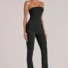 Pantaloni aderenti a vita media Lumi in nero Pantaloni aderenti a vita media Lumi in nero