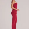 Pantaloni aderenti a vita media Lumi in rosso ciliegia Pantaloni aderenti a vita media Lumi in rosso ciliegia