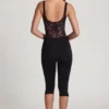 Pantaloni capri cropped in jersey Ponte Giuliana, colore nero Pantaloni capri cropped in jersey Ponte Giuliana, colore nero