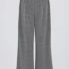 Pantaloni da jogging a vita bassa e gamba larga in cotone testurizzato con bottoni, colore grigio scuro Pantaloni da jogging a vita bassa e gamba larga in cotone testurizzato con bottoni, colore grigio scuro