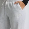Pantaloni da jogging a vita bassa e gamba larga in grigio melange
