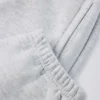 Pantaloni da jogging comodi a vita media in jersey di cotone spazzolato grigio melange Pantaloni da jogging comodi a vita media in jersey di cotone spazzolato grigio melange