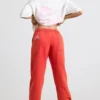 Pantaloni da jogging oversize in jersey spazzolato, colore rosso Pantaloni da jogging oversize in jersey spazzolato, colore rosso