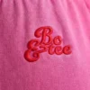 Pantaloni da jogging oversize in jersey spazzolato rosa shocking