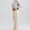 Pantaloni da tuta a gamba larga idrorepellenti in marmo Pantaloni da tuta a gamba larga idrorepellenti in marmo