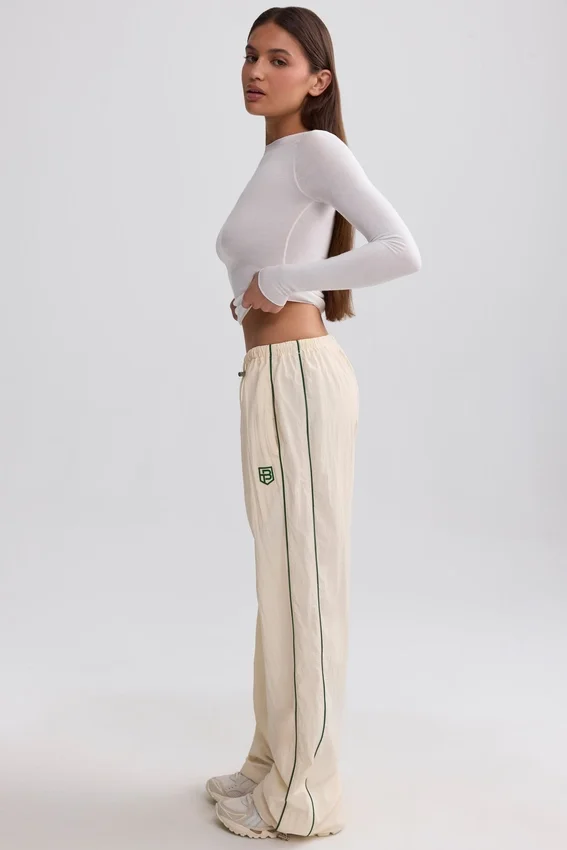 Pantaloni da tuta a gamba larga idrorepellenti in marmo Pantaloni da tuta a gamba larga idrorepellenti in marmo