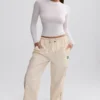 Pantaloni da tuta a gamba larga idrorepellenti in marmo Pantaloni da tuta a gamba larga idrorepellenti in marmo