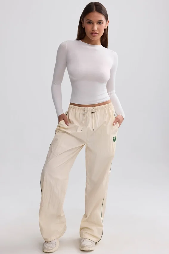 Pantaloni da tuta a gamba larga idrorepellenti in marmo Pantaloni da tuta a gamba larga idrorepellenti in marmo