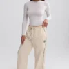 Pantaloni da tuta a gamba larga idrorepellenti in marmo Pantaloni da tuta a gamba larga idrorepellenti in marmo