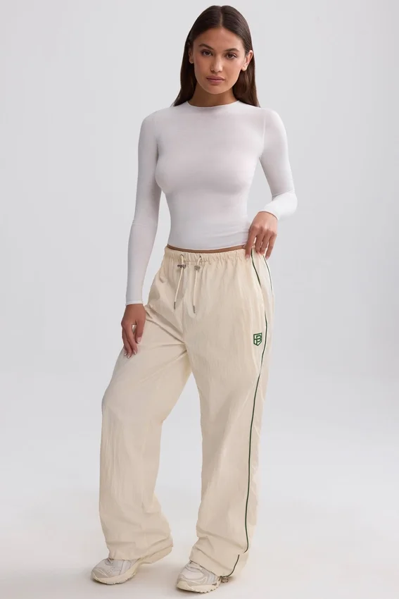 Pantaloni da tuta a gamba larga idrorepellenti in marmo Pantaloni da tuta a gamba larga idrorepellenti in marmo