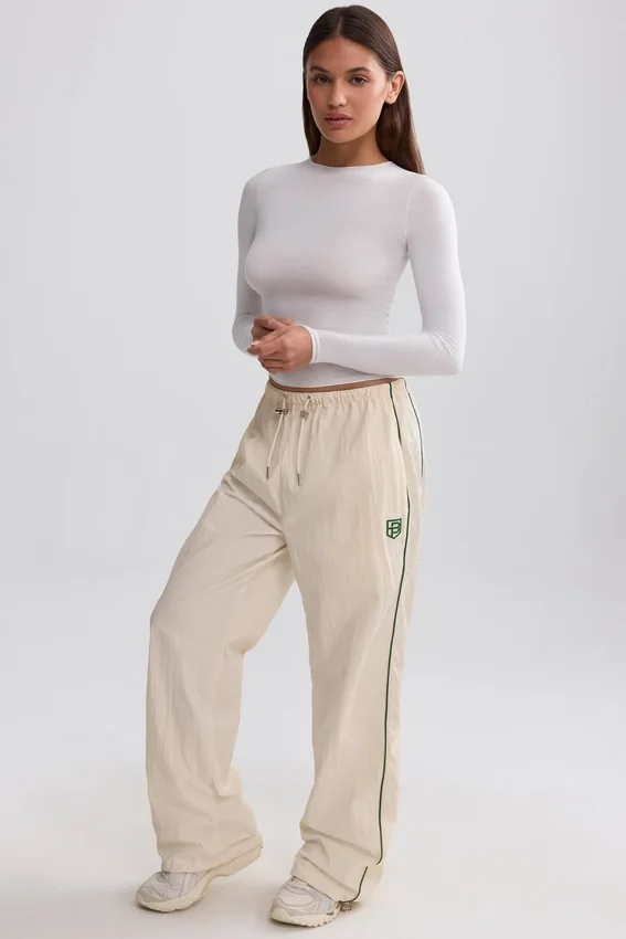 Pantaloni da tuta a gamba larga idrorepellenti in marmo Pantaloni da tuta a gamba larga idrorepellenti in marmo