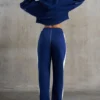 Pantaloni della tuta a gamba larga in blu navy Pantaloni della tuta a gamba larga in blu navy