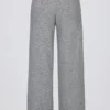 Pantaloni jogger in maglia a vita media e gamba larga in grigio Pantaloni jogger in maglia a vita media e gamba larga in grigio